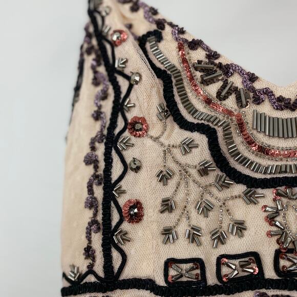 Free People Wildflower Embellished Maxi Dress - Nude - Size 0 - Picture 6 of 12